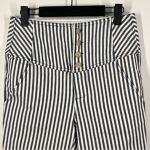 …FREE PEOPLE Size 4 women’s Vertical Striped High Waisted Pants. Straight Leg